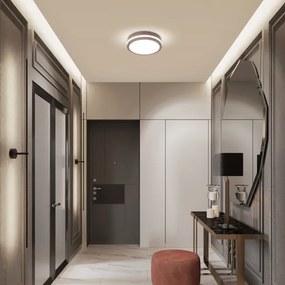 Brilagi - Plafonieră LED de exterior BENE, 18 W, 230 V, Ø 21,5 cm, maro, IP54