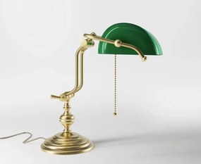 Lampa de birou din alama design clasic Banker