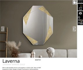 Oglinda decorativa design de lux Laverna gold 120x92cm