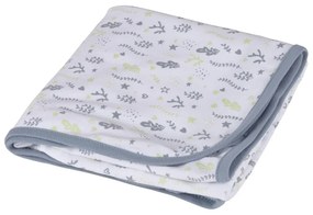 Pătură pentru copii albă-gri din bumbac 75x75 cm Ocean – Bébé Douceur