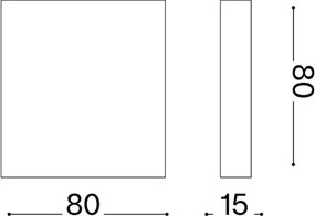 Ideal Lux - Aplica LED de exterior POST-IT, 3W, 12V, CRI 90, maro