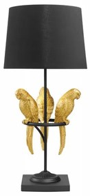 Veioza, Lampa de masa Wildlife Papagal 75cm, auriu
