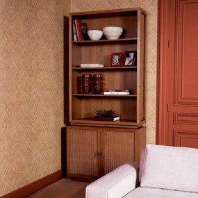 Dulap cu Rafturi Design LUX, Lemn, Rattan, Borchard