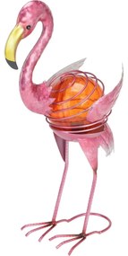 Decorațiune solară pentru exterior Flamingo, 24 x 13 x în. 33,5 cm