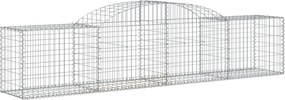 vidaXL Coș gabion arcuit, 300x50x60/80 cm, fier galvanizat