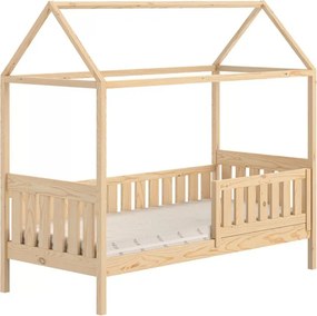 Pat tip căsuță joasă Nemos pentru copii 80x160 - culoare pin