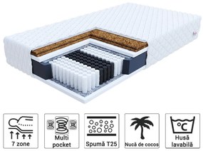 Saltea cu arcuri Frasio 80x200 cu cocos