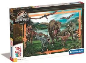 Jurassic World Predator-Prey Puzzle maxi 104 piese Clementoni