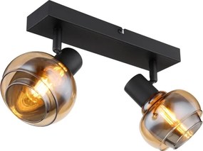 Globo 54309-2B - Spot orientabil TOKKI, 2xE14/40W/230V, negru
