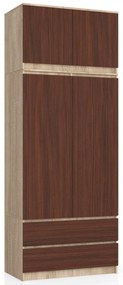 Suprastructură pentru dulap Sashka  (Stejar sonoma + wenge). 1069950