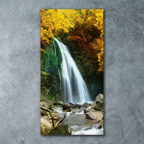 Tablou pe pe sticlă Cascada din pădure