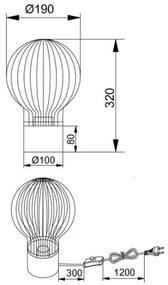 Lampă de masă DAVE 1xE27/40W/230V Reality