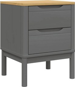 vidaXL Noptieră, gri, 45x39x57 cm, lemn masiv de pin