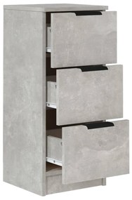 Servante, 2 buc., gri beton, 30x30x70 cm, lemn prelucrat 2, Gri beton