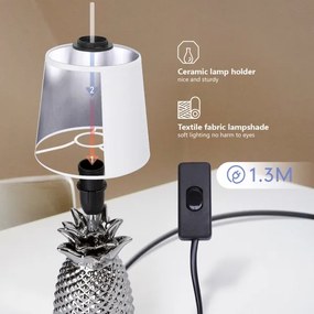 Lampă de masă Aigostar 1xE14/40W/230V crom