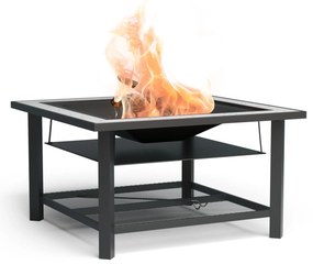 Merano Avanzato 3 în 1, șemineu cu funcție grill, poate fi folosit ca masă