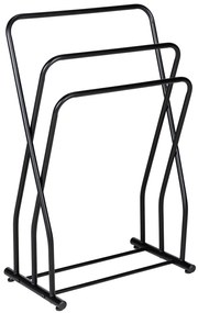 Suport pentru prosoape cu 3 bare, otel, negru, GRANELLI, WENKO