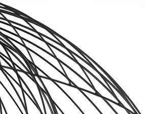 Lampă cu pandantiv inteligentă neagră 66 cm inclusiv Wifi G95 - Pua