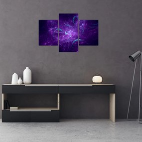 Tablou cu abstracțiune modernă în albastru (90x60 cm)
