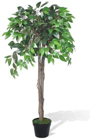 Planta artificială, arbore de ficus, cu ghiveci, 110 cm
