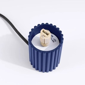 Veioză albastru-închis cu abajur din sticlă (înălțime 19 cm) Orbital – Sollux