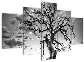 Tablou - Copacul, alb-negru (150x105 cm)