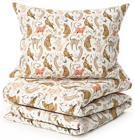 Lenjerie de pat din bumbac WILD CATS colorată Dimensiune lenjerie de pat: 70 x 90 cm | 140 x 200 cm