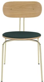 Scaun de dining verde închis/auriu Curious – UMAGE