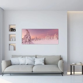 Tablou - Copaci sub așternut de zăpadă (120x50 cm)