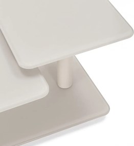 Măsuță de cafea crem din sticlă 54x115 cm Elvi – Marckeric