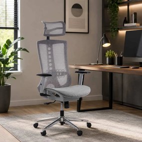 Scaun ergonomic SYYT 9510, spătar înalt și bază metalică