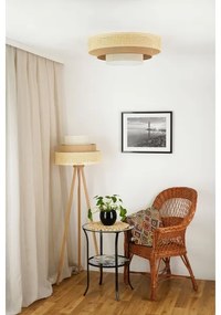 Brilagi - Plafonieră LED CEDAR LUNETA LED/26W/230V ratan/maro/crem