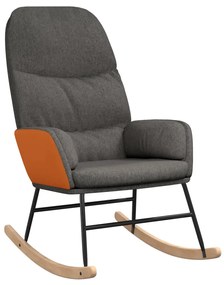 vidaXL Scaun balansoar, gri închis, material textil