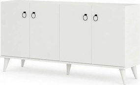 Comoda 616TNM1601, alb, PAL melaminat, 180x45x79 cm