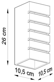 Aplică perete SAMIR 1xE27/60W/230V alb