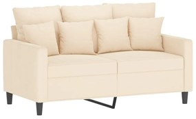 348873 vidaXL Canapea cu 2 locuri, crem, 120 cm, catifea