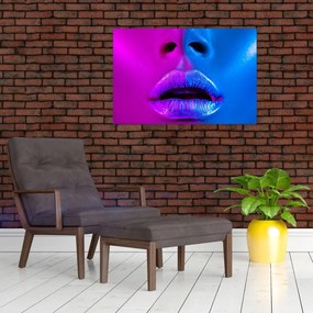 Tablou - Imaginea buzelor colorate (90x60 cm)