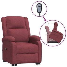 3110972 vidaXL Fotoliu cu ridicare, roșu vin, material textil