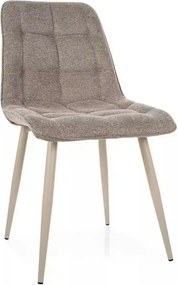 Scaun CHIC, bej - Brego 34, stofa clasica/metal, 50x58x88 cm