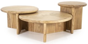 Masuta de cafea din lemn de acacia Leoti nature 60 cm