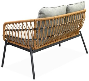 Set mobilier de grădină Artefactos (natural + gri deschis) (pentru 4 persoane). 1121231