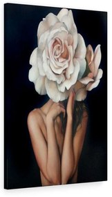 Tablou canvas Flowered Girl 90x60 cm