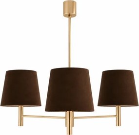 Brilagi - Lustru cu tijă MONTE 3xE27/60W/230V maro/auriu