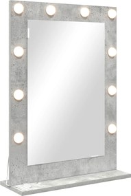 vidaXL Oglindă de toaletă Dreptunghiular Gri din beton 70 x 50 x 18 cm