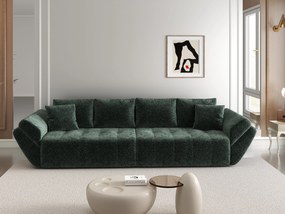 Canapea extensibilă dumonde cu ladă de depozitare si sezut confortabil din spuma high-density, Berlin Euphoria Green 300x100 cm