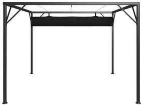 Pavilion de gradina cu acoperis retractabil, antracit, 3 x 3 m Antracit
