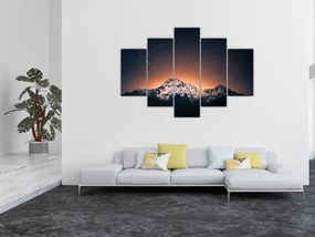Tablou cu cerul nocturn cu munți (150x105 cm)