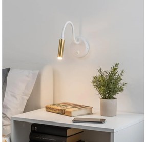 Lampă flexibilă dimabilă de perete Brilagi MAYA 1xG9/4W/230V alb/auriu