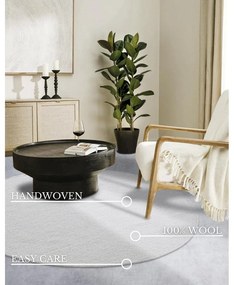 Covor alb țesut manual rotund din lână ø 200 cm Francois – Villeroy&amp;Boch