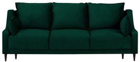 Canapea extensibilă cu 3 locuri și spațiu de depozitare Mazzini Sofas Freesia, verde
